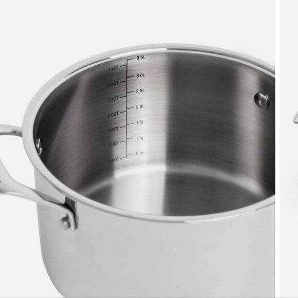Berghoff Professional 18/10 Stainless Steel Tri-Ply 4QT Stock Pot w/Lid - Picture 4 of 14